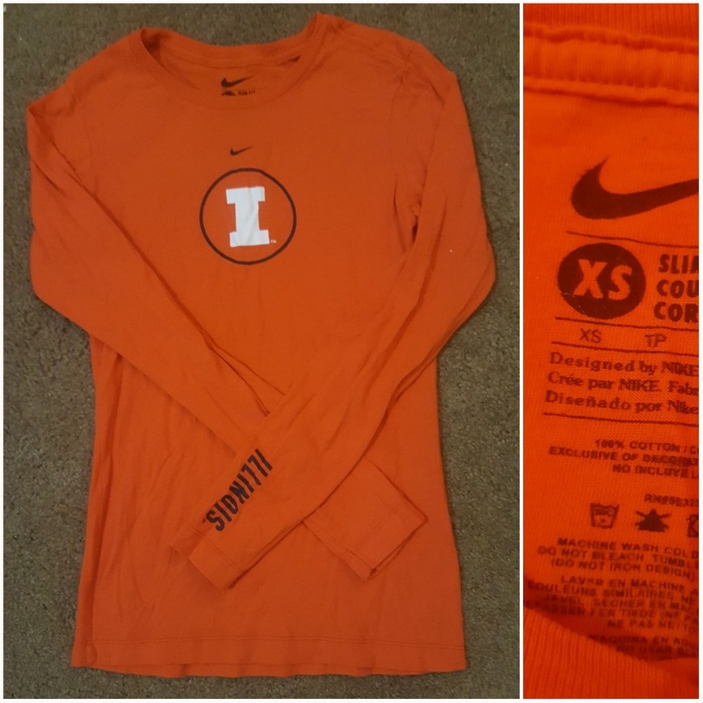Nike University of Illinois Orange Top